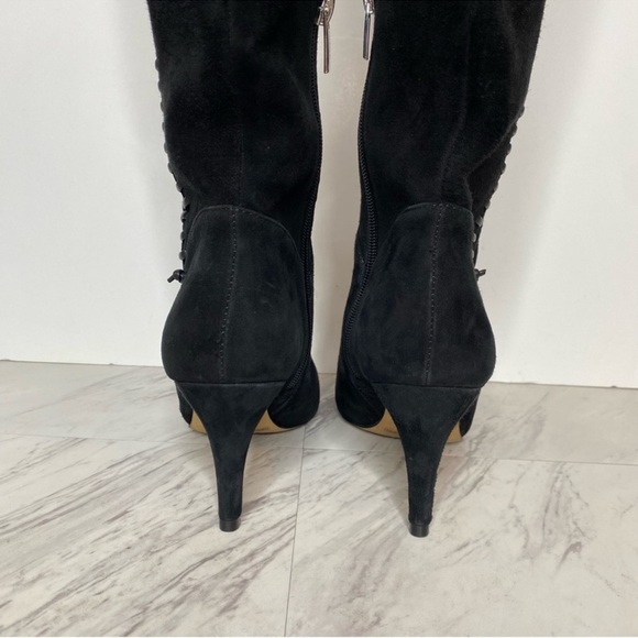 Vince Camuto Seselti Black Suede Pointy Toe Tall Boot 8 1/2 M - Picture 4 of 16